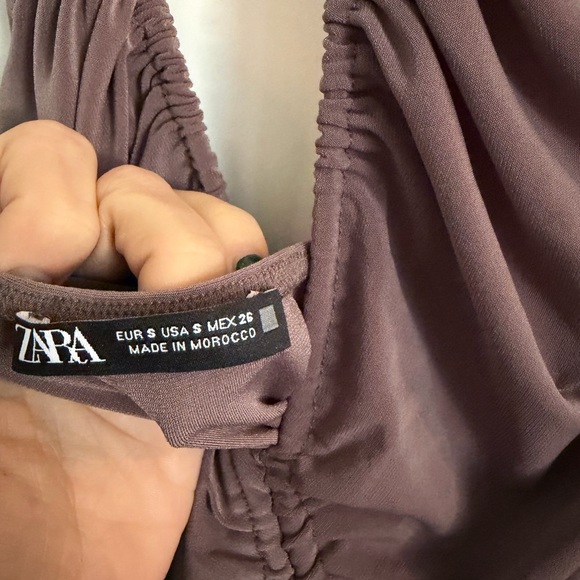 Zara Backless Dress in Taupe - Picture 2 of 4